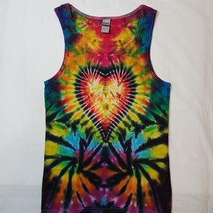 SOLD! New size small unisex tie dye tank top